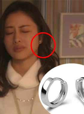 自然风纯银同款耳环原里美同款