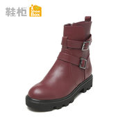 Shoe coarse with side zipper short boots with round head shoebox2015 New England wind Martin boots 1115505230