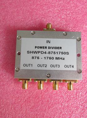 875-1750MHz 10W SMA RF 射频同轴4路 一分四功分器 频率可定制