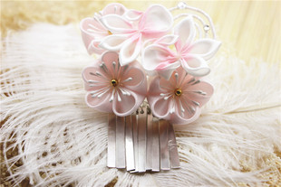 『金鱼姬』つまみ细工手工日本细工花簪/樱花/和风/