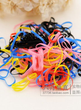 diy糖果色发圈橡皮筋头绳小辫子