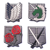 进击 Titan 巨人 动漫 Attack 调查兵团臂章 刺绣毛面臂章