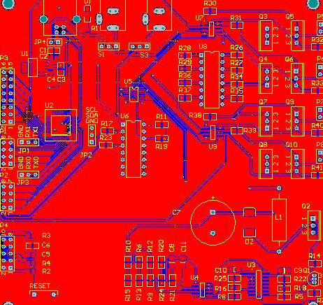 功能性电刺激电路图pcb 4通道 C8051F340 TLP627 AD5308 TL1451