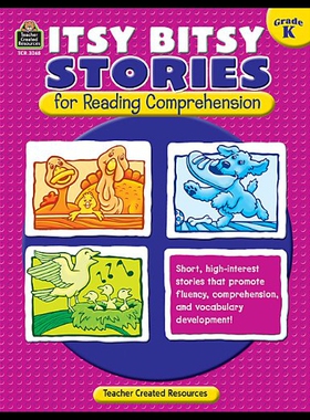 【预售】Itsy Bitsy Stories for Reading Comprehension, Gra