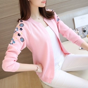 Mùa xuân và mùa thu mới phiên bản Hàn Quốc của áo len cổ tròn, áo len dệt kim cardigan - Vòng cổ áo len