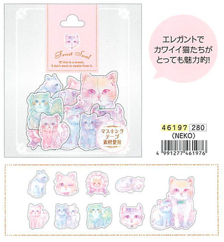 日本|KAMIO JAPAN贴纸包|frost seal|50枚入|猫猫46197|整包