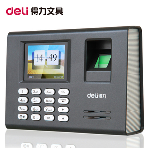 正品   得力3946指纹考勤机 彩屏指纹打卡机 自助式高速盘