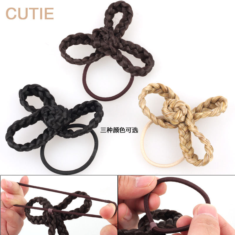 娇滴滴发绳可爱风编织小饰品皮筋