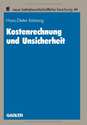 【预售】Kostenrechnung Und Unsicherheit