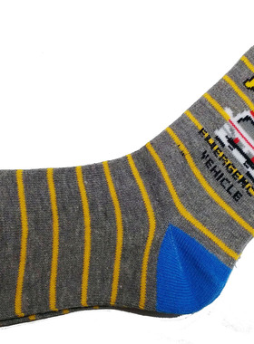 乐天BABY*日单 6-10岁男童灰色棉质春秋短袜