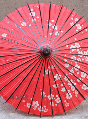 红色樱花工艺油纸伞/动漫cos伞/中秋国庆餐厅店铺装饰装修伞多款