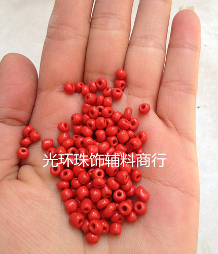 大红色十字绣珠子