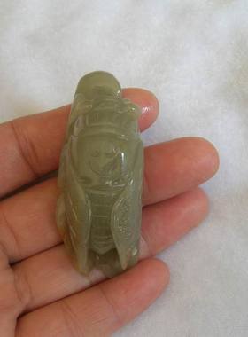 纯天然真皮籽料一鸣惊人挂件