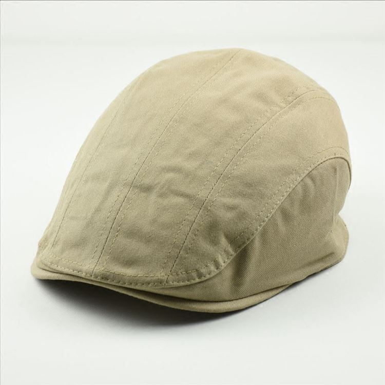封口鸭舌帽英伦风复古青中年纯色