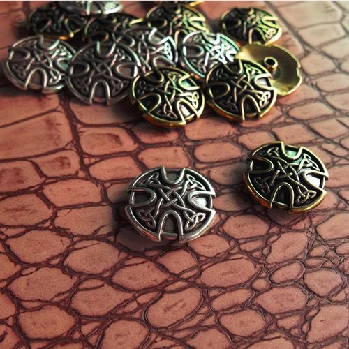 皮雕皮艺五金古银古铜色装饰扣Celtic Knot凯尔特十字25mm财布扣