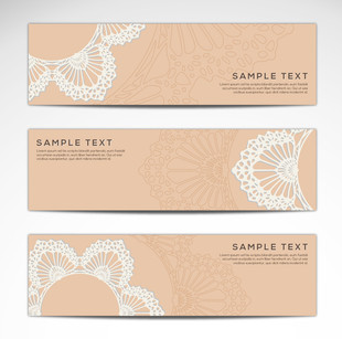 矢量高清蕾丝花底纹背景banner EPS AI设计素材卡纸名片 自动发货