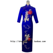 婚礼礼服 红影旗袍 定制真丝绣花旗袍 宴会