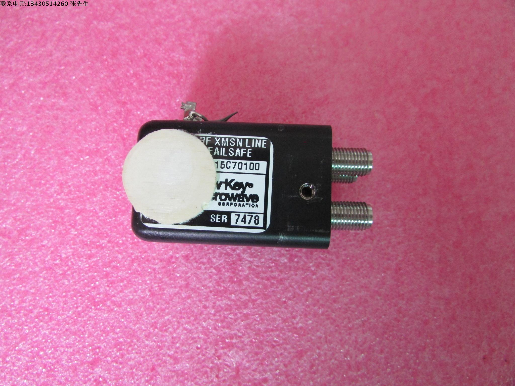 DOW-KEY  DC-18GHz 450W 28V DBDP 射频微波同轴转换双刀双掷开关 频率范围：DC-18GHz 插损：0.3dB 隔离度：80dB 输入最大功率：450W 工作电压：28V