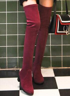 2026秋冬款隐形内增高8厘米 后系带修腿显瘦 超长过膝靴女靴3997k