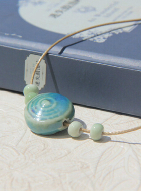 手工编织陶瓷短款文艺风锁骨链