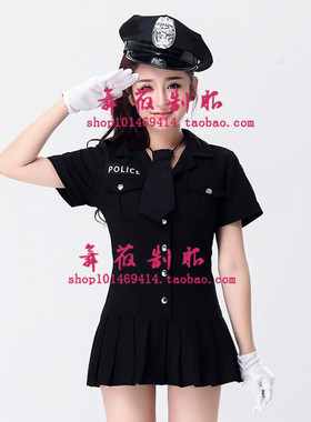 万圣节服装女制服诱惑女警夜店场钢管舞DS演出服舞台装酒吧歌手服