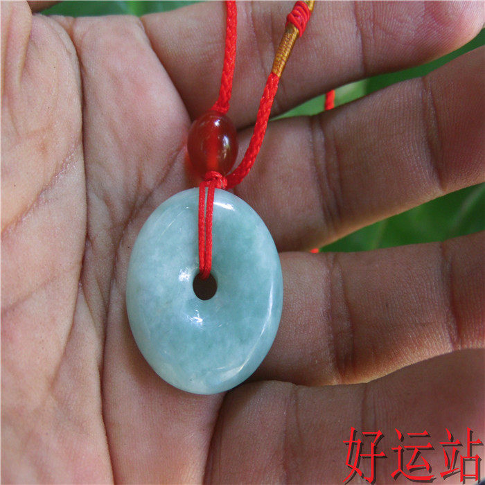 缅甸玉石平安扣吊坠珠宝女生挂件和氏璧玉坠玉佩珠宝首饰收藏