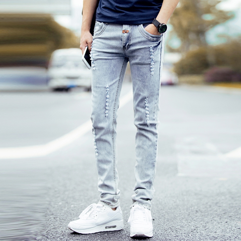 Jeans pour adolescent pieds Slim pour Quatre saisons - Ref 1469485 Image 3