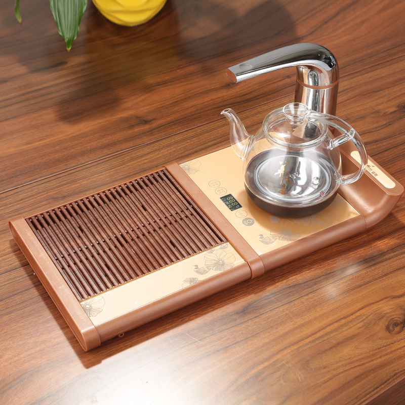 fortei/富铤全自动上水电热水壶玻璃带茶盘多功能自动加水