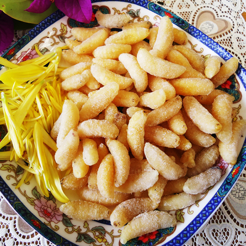云南野味昆虫小蜂蛹无脚 油炸美味佐酒佳肴富含高蛋白速冻