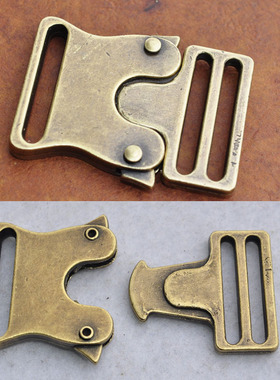 古铜色户外背包扣配件插扣箱包配件扣具2.5cm内径金属