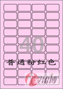 A4/不干胶/标签纸/爱雷博彩色打印标签纸/粉红色标签CL540P-100张
