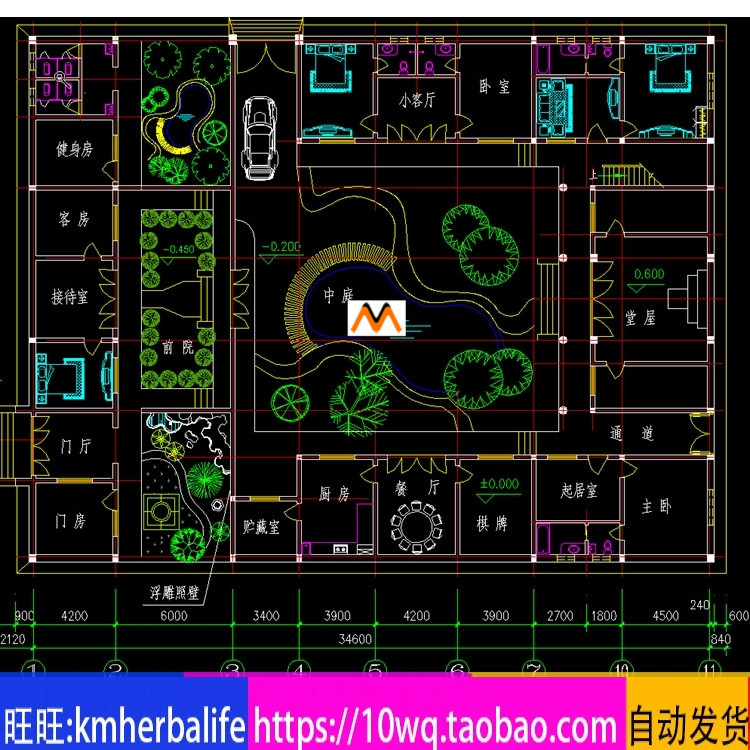 北方二进二院四合院三进三院四合院古建筑设计方案CAD图纸素材