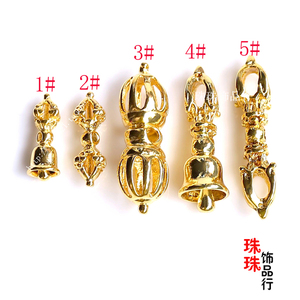 DIY饰品手串配件 纯黄铜镀24k金色穿珠手链项链散珠配珠吊坠铃