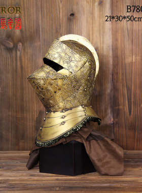 工艺酒吧仿古风模型武士头盔