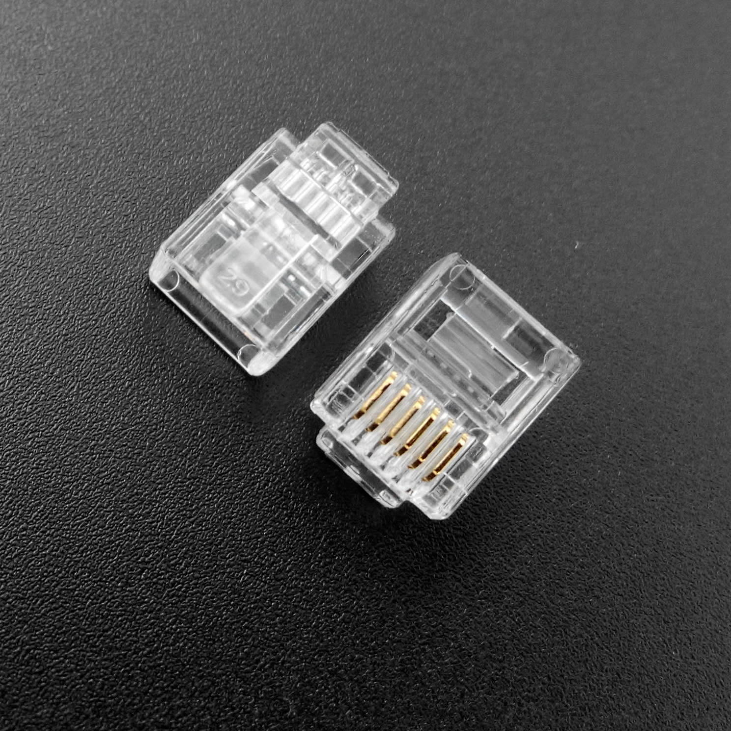 ¸ßÆ·ÖÊRJ11Ë®¾§Í·6P6Cµç»°²åÍ·6оÏßרÓÃ100¸öÒ»°ü