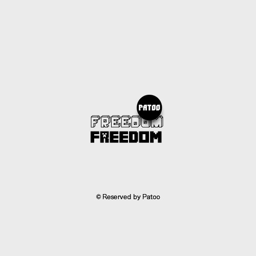 【PATOO怕痛】原创防水纹身贴自由Freedom 黑白个性英文创意礼品