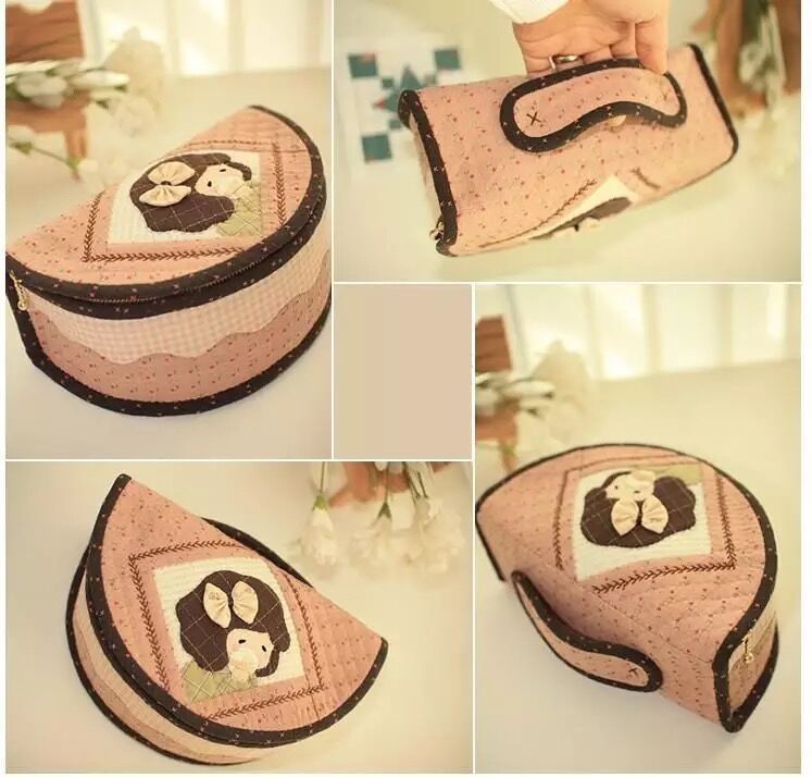 只卖图纸手工布艺DIY 实物1:1图纸 t089 半圆型收纳包   不是成品