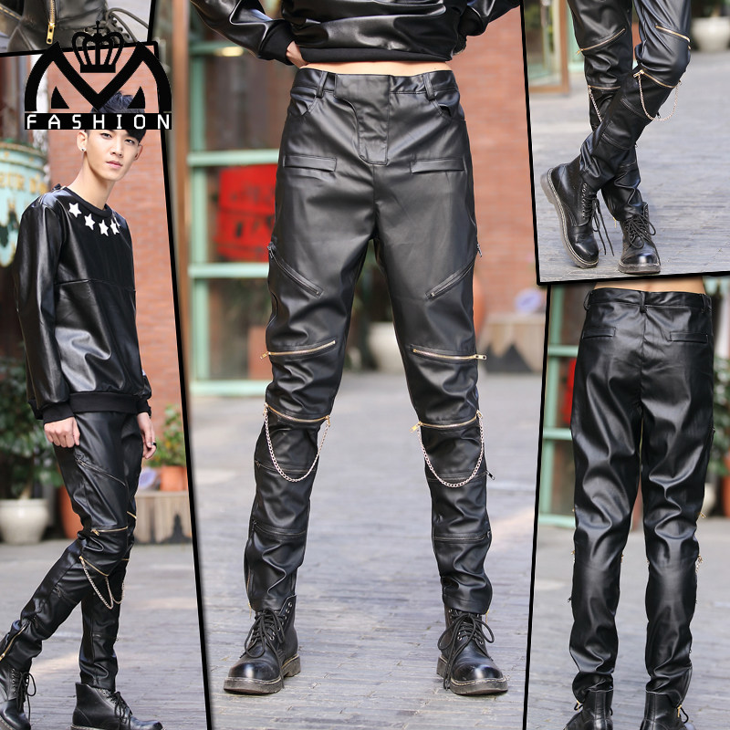 Pantalon cuir homme en vrac pour jeunesse pour automne - Ref 1478929 Image 1