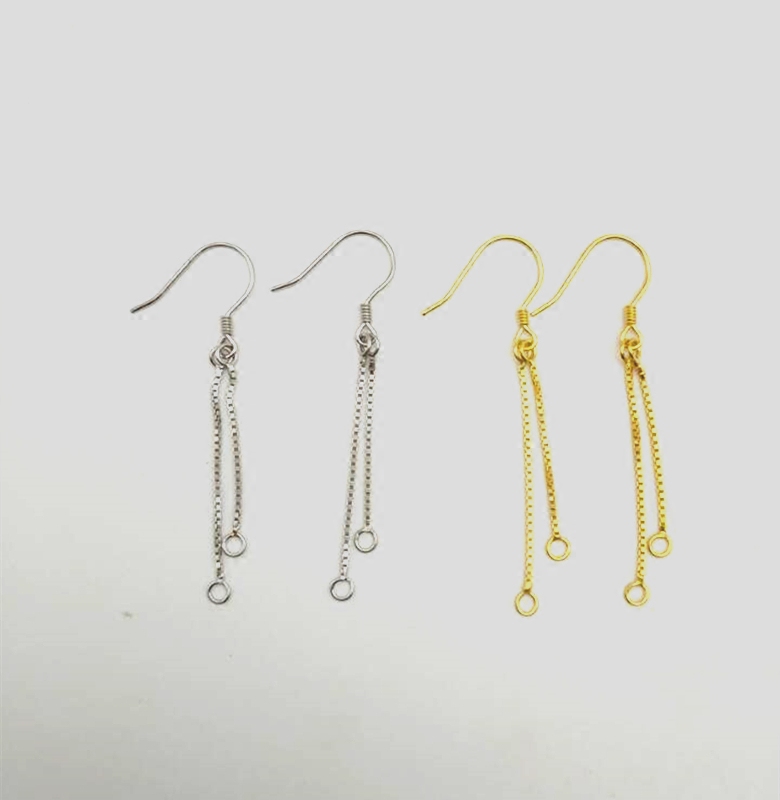 s925纯银耳勾镀金耳钩镀白金配饰防过敏手工耳环diy饰品配件材料