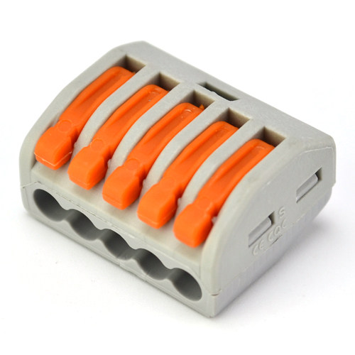 5孔建筑电线连接器2.5平方硬软导线多用接线端子电工布线222-415