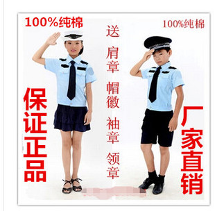 儿童摄影服装男孩小交通治安表演出服幼儿园女童职业制服小军装潮
