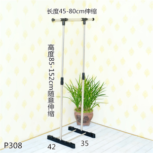 室外不锈钢晾衣架落地伸缩折叠双杆式 家用加厚晒衣架室内室外阳台