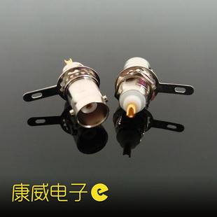 同轴射频连接器 全铜BNC 50ky 焊接PCB面板母座 50欧母