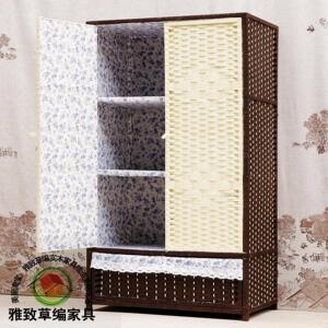 特价宝宝简易风草编大号儿童衣柜