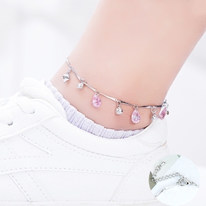 简约个性水钻小清新脚链