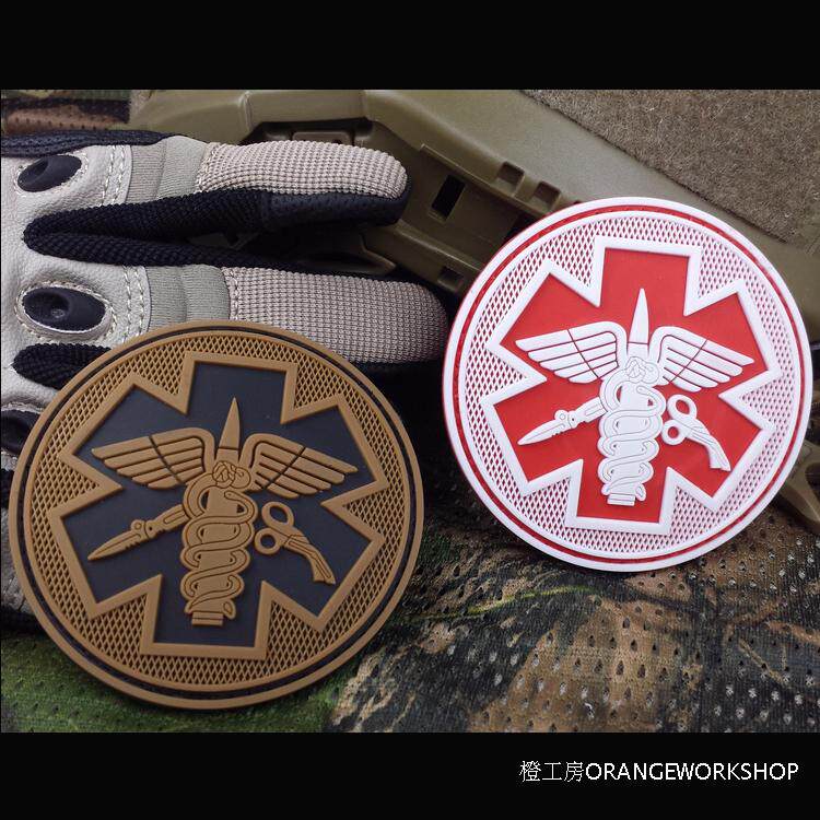 医神之杖 魔术贴 臂章 贴章 环保pvc滴塑材质 医神蛇杖