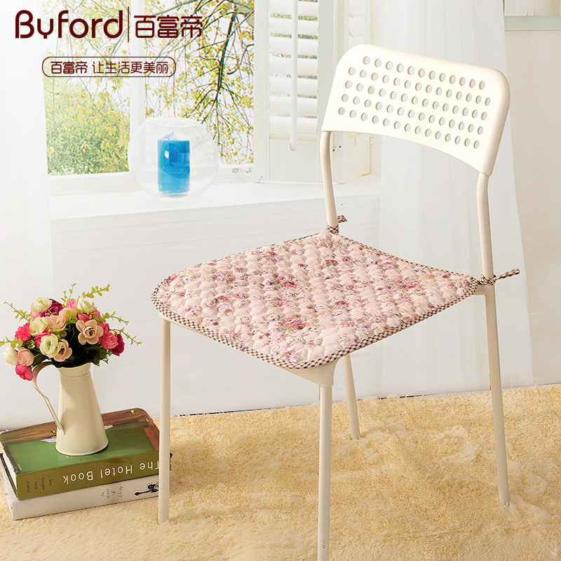 百富帝家纺 办公室印花坐垫 舒适柔软四季可用餐椅垫