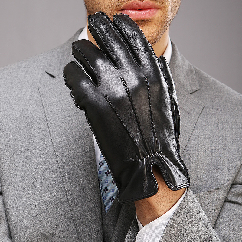 Gants pour homme WARMEN en peau de mouton - Ref 2782664 Image 2