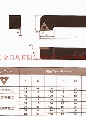 冲五钻/MZG数控车刀杆/螺钉式外圆车刀/主偏角91度/STGCL0808H09