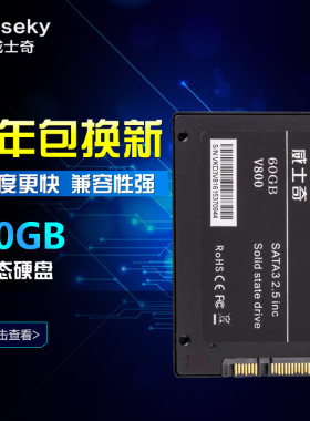 Vaseky威士奇 台式机 笔记本 固态硬盘 SSD SATA3 V800/60GB